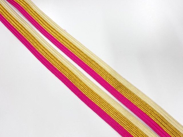 JAPANESE KIMONO / ANTIQUE ANTIQUE HAND-TIED OBIJIME